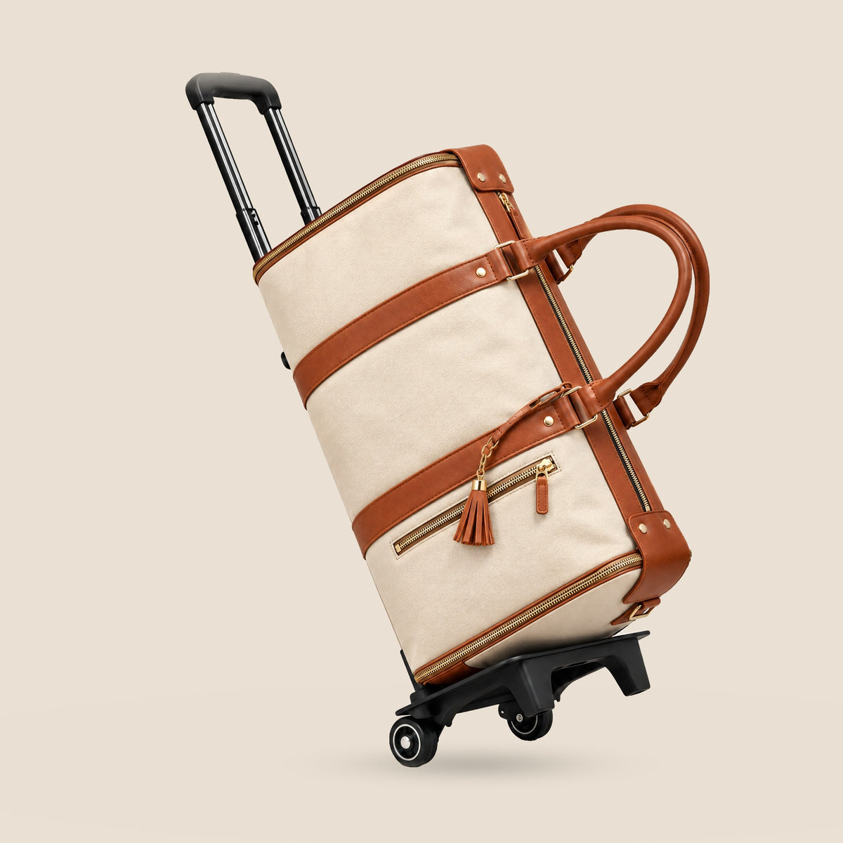 Sac cabine Nomadia – Crème Roulettes